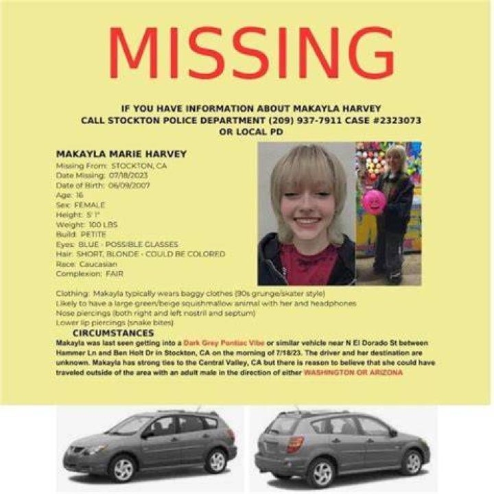 🚨FOUND SAFE🚨 Makayla Harvey missing from Stockton, CA makaylaharvey 