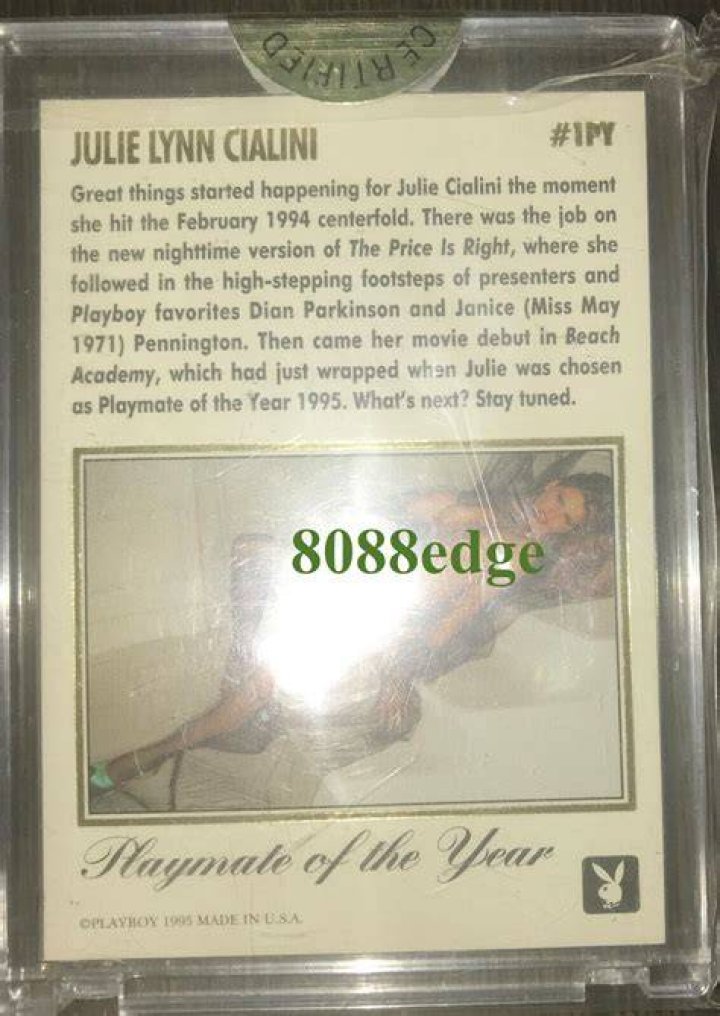 1994 PLAYMATE AUTHENTIC AUTO JULIE PETERSON 101 COLLECTORS MEMBERS
