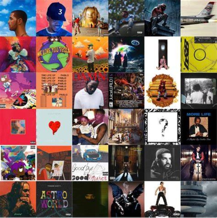 80 Rap Album Cover Wall Collage Digital Pr&eacute;mesur&eacute; en PDF Etsy France