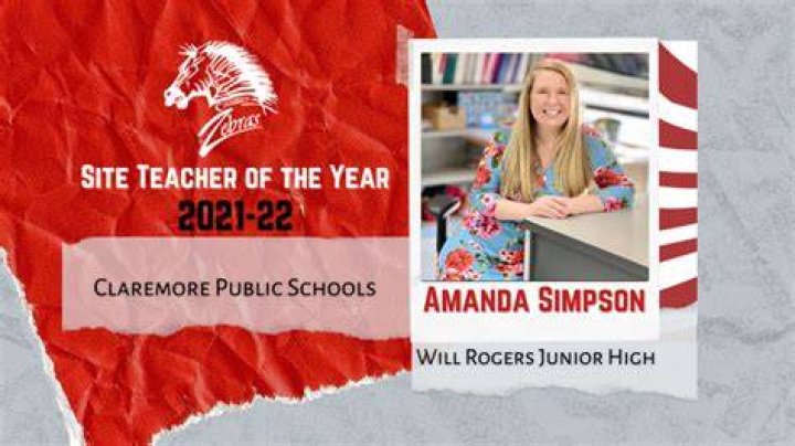 Amanda Simpson selected as one of the two Site Teacher of the Year