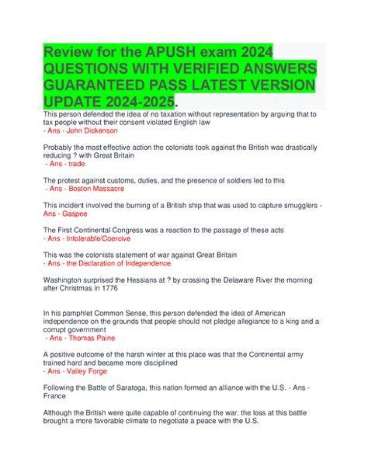 Apush 2024 Exam Answers Ebba Neille