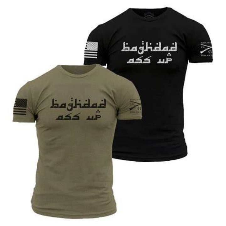 BAGHDAD ASS UP Tシャツ ブラック【GRUNT STYLE】日本正規販売代理店 BAGHDADASSUPBKMILITAC