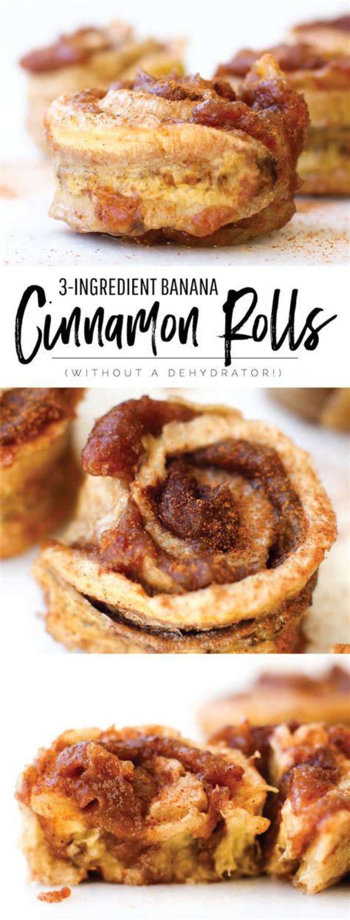 Banana Cinnamon Rolls (No Dehydrator!) 3Ingredient Vegan Recipe
