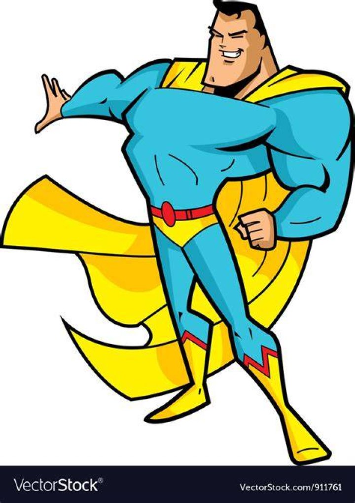 Big chin superhero Royalty Free Vector Image VectorStock