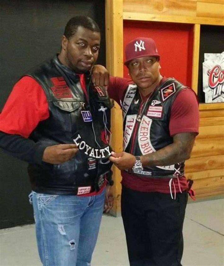 Black former 81 member with a black 81 supporter Biker style, Biker