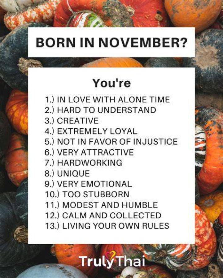Born In November? TrulyThai November quotes, November born quotes