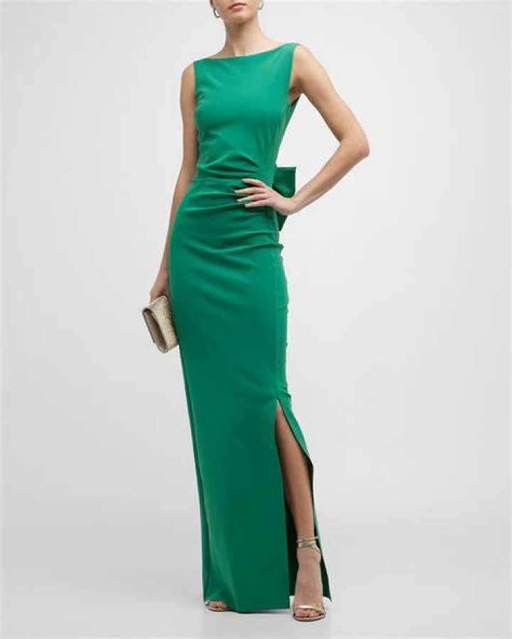 Chiara Boni La Petite Robe Narvella Velvet Halter Gown Petites