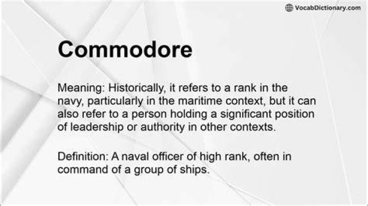 Commodore Meaning YouTube
