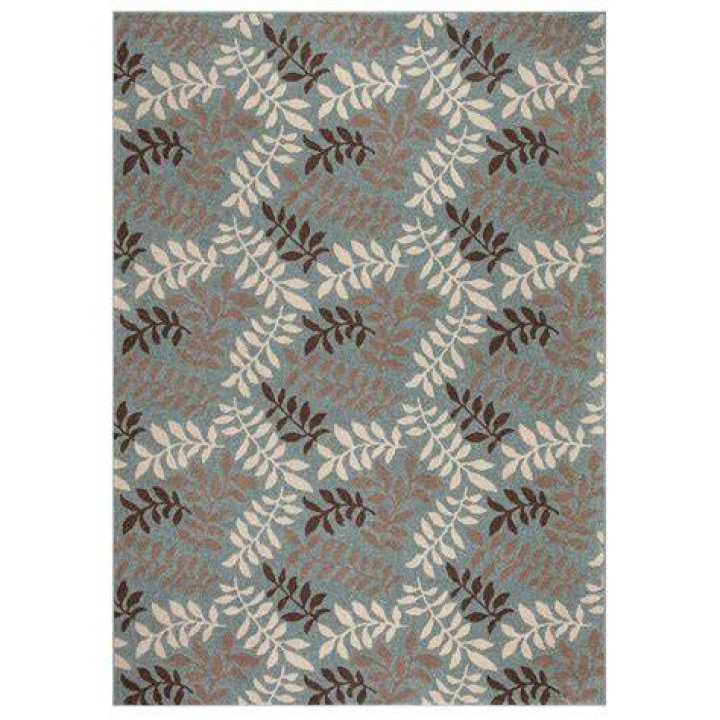 Concord Global Trading Chester Leafs Brown 7 ft. 10 in. Round Area Rug