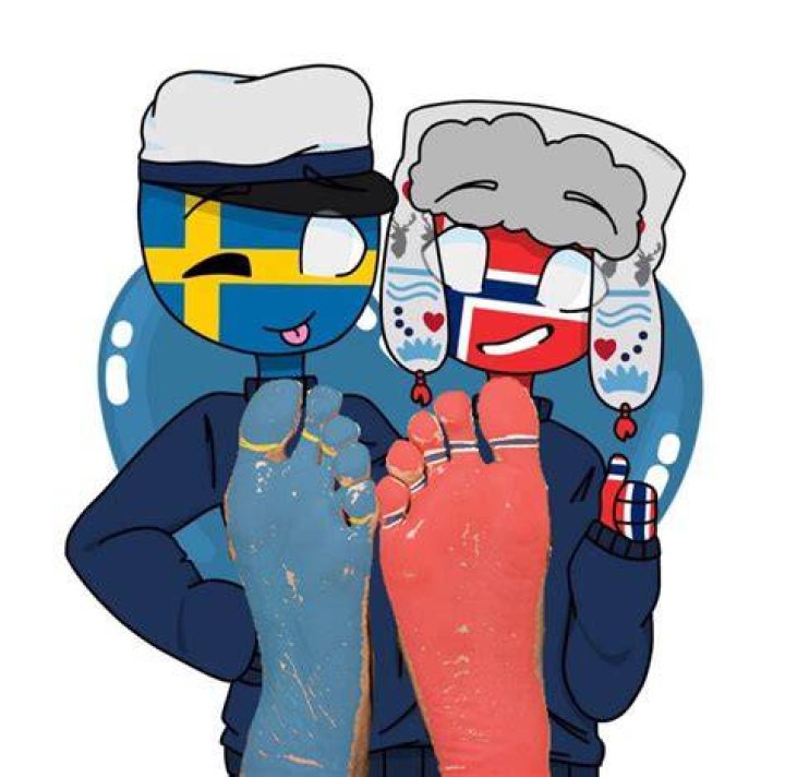 Countryhumans irl besties feet sweden and norway by Kazakhhorsecock47
