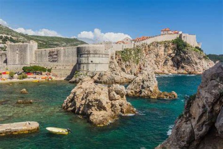 Dubrovnik, Croatia. Old castle in Croatia. European beauty. Read and