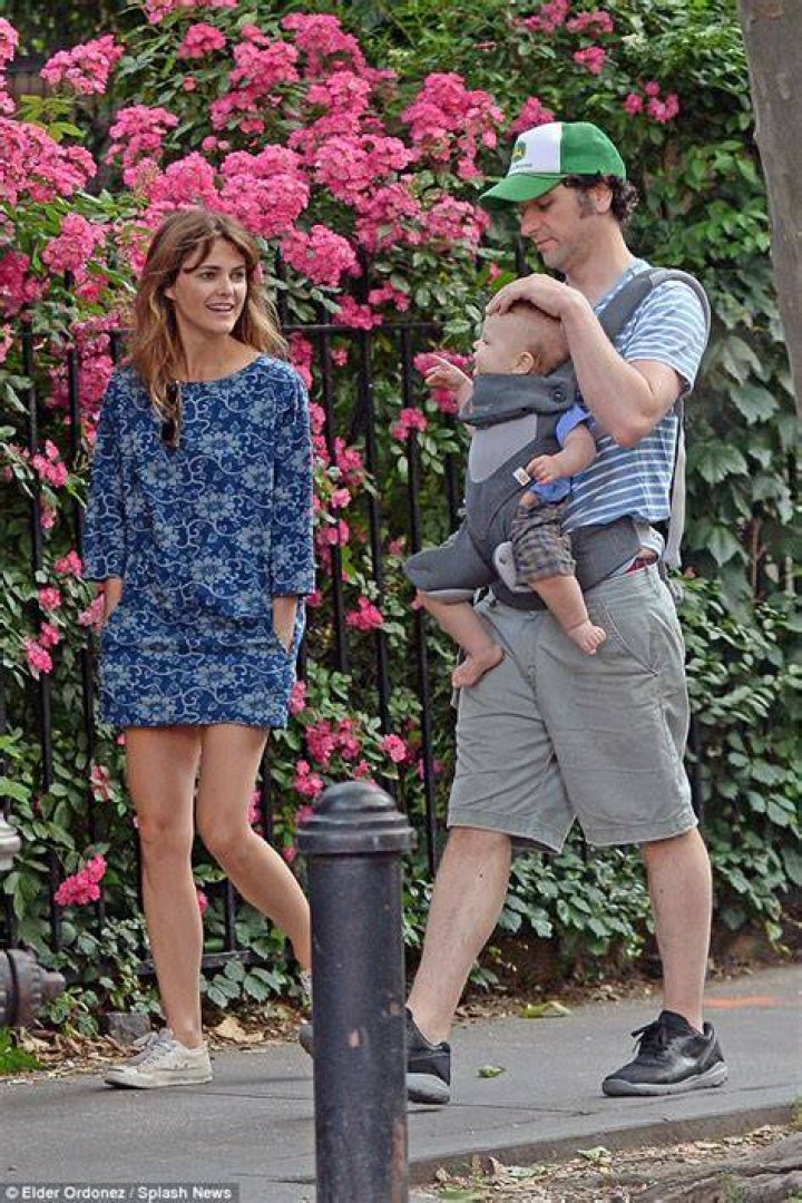 Happy family Keri Russell was spotted with Matthew Rhys and their new