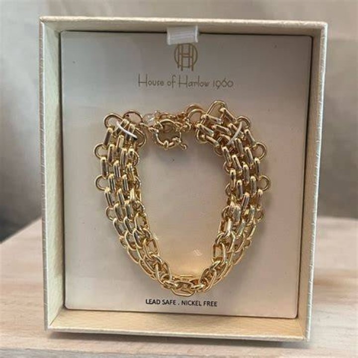 House Of Harlow 1960 Chain Of Gold Butterflies Earrings NWT House