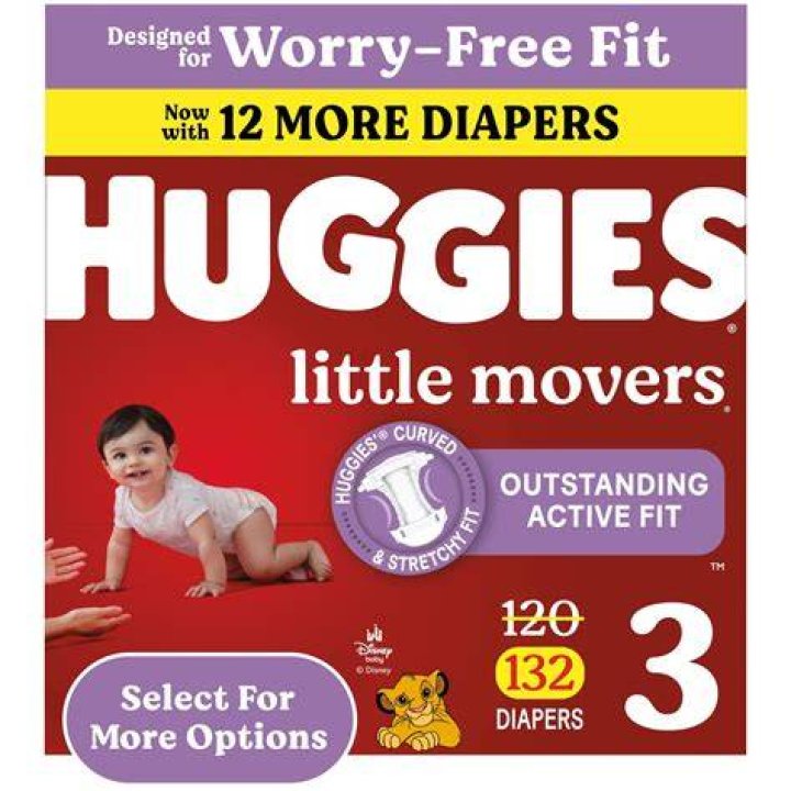 Huggies Little Movers Baby Diapers (Choose Your Size & Count)