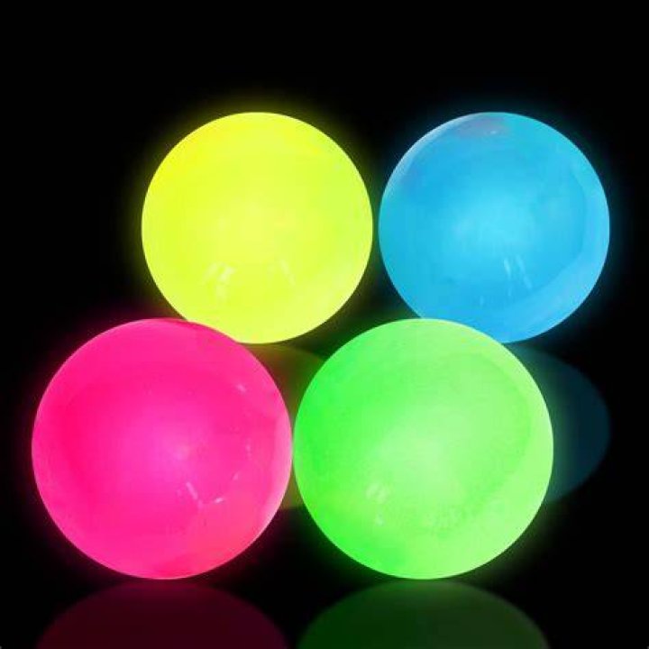 LumiBalls&trade; Luminous Sticky Ceiling Balls (4 Pcs) Bright Rise