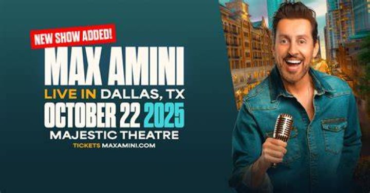 Oct 15 Max Amini Live in Los Angeles! Los Angeles, CA Patch