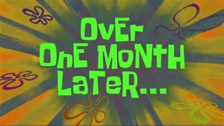 Over One Month Later... SpongeBob Time Card YouTube