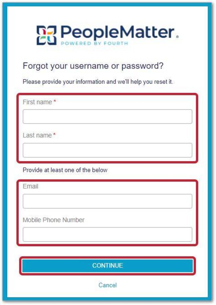 PeopleMatter Log into PeopleMatter Username/Password) Fourth & HotSchedules Customer