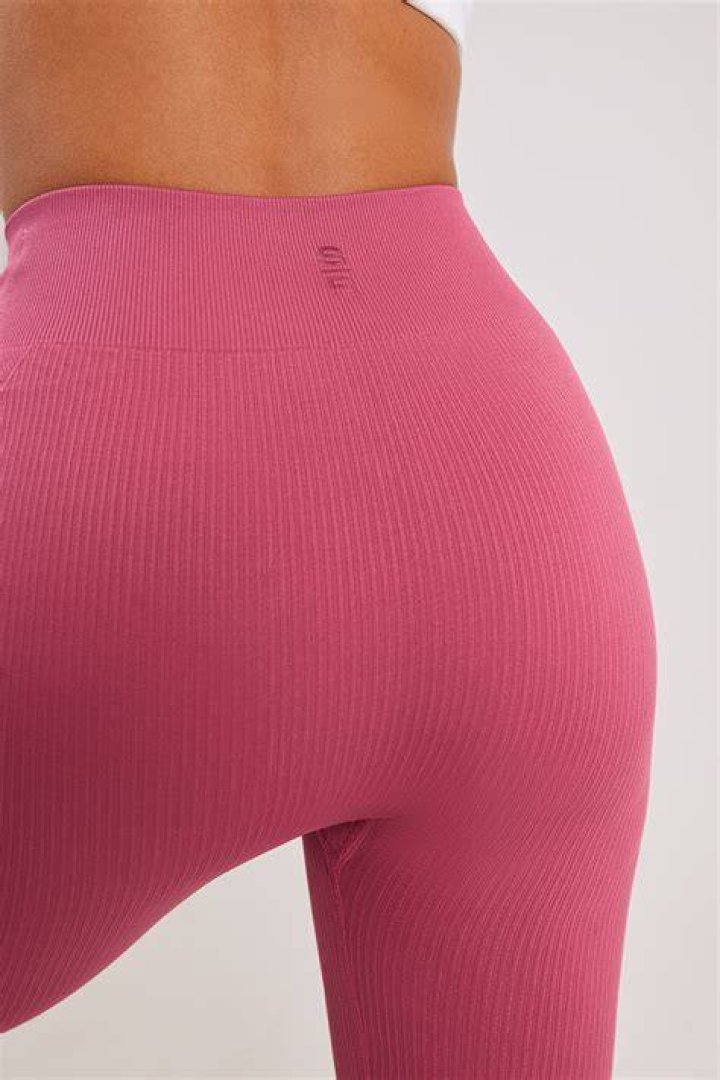 Pink Premium Ribbed Seamless Legging Active PrettyLittleThing QA