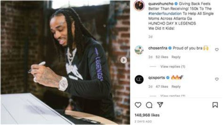 Quavo Donates 150K To Single Mothers In Atlanta HipHopDX