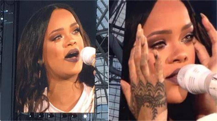 Rihanna wipes away tears at funeral of herc ousin Tavon Alleyne, 21