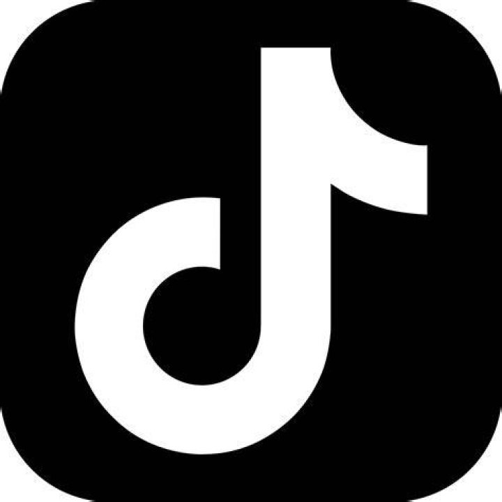 Tiktok logo on black background Royalty Free Vector Image